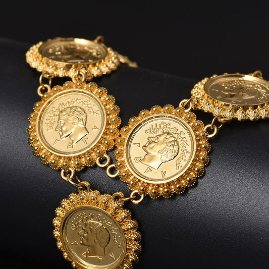 Coin Like Jewelry Make Money Necklace Arabic Coin Necklace for Women Gold Color