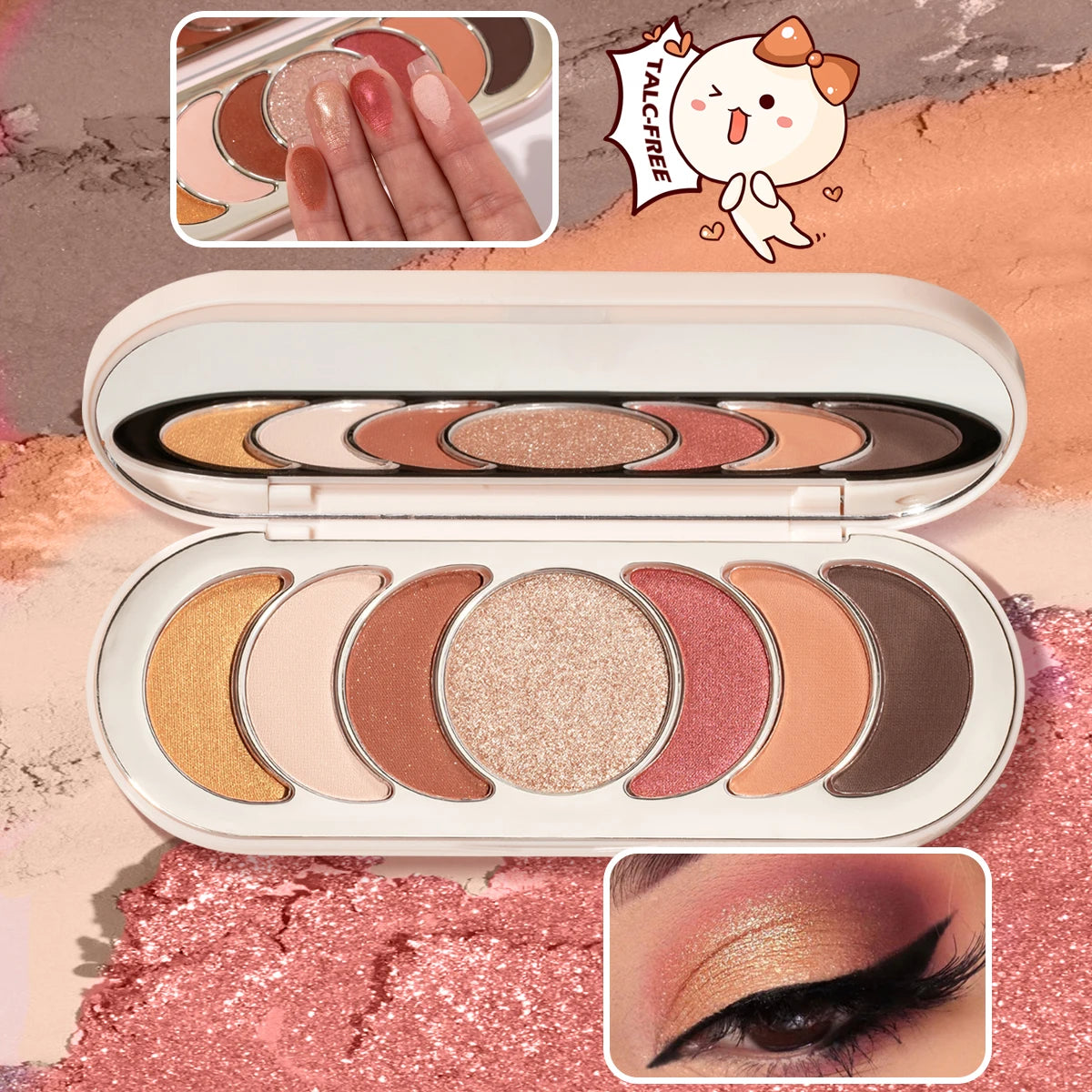 Heci Beauty Ultra-Luxe Talc-Free Pink Romantic Eye shadow  Stunning Shimmer Eye shadow Palette High Quality Makeup