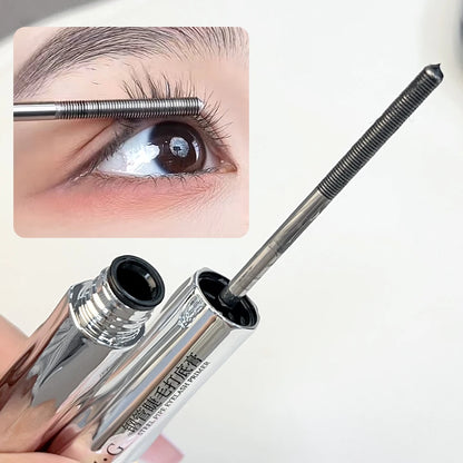 Small Steel Tube Mascara Black Thick Curling Eyelash Extensions Waterproof Long-lasting 4D Eye Lengthening Fast Dry Eyes Makeup