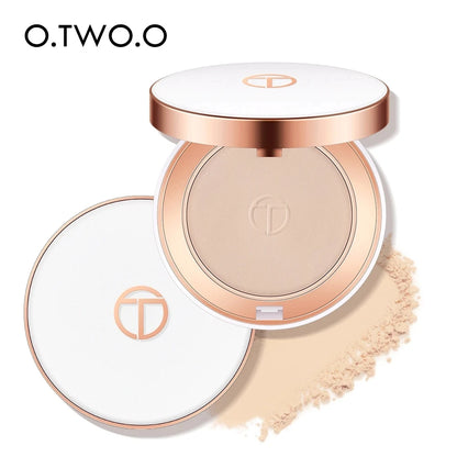 O.TWO.O Face Setting Powder Super Fine Powder Texture Oil-Control 3 Colors Matte Smooth Finish Concealer Makeup Pressed Powder