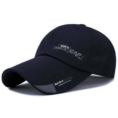 Outdoor Sunscreen Sports Men's Caps Fashion Canvas Unisex Baseball Caps Simple Design Extended Brim Snapback Caps For Men Women