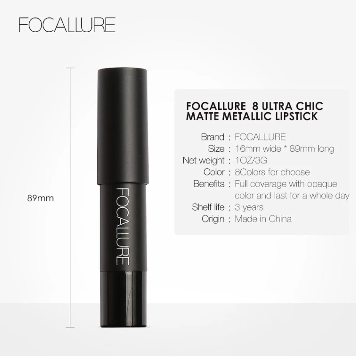 FOCALLURE Nude Velvet Matte Lipstick Waterproof Long-lasting Rendering Non-stick Sexy Lipbalm Lip Pencil Women Cosmetics Makeup