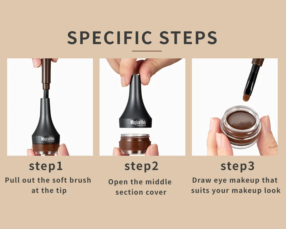 Eyebrow Cream Enhancers Waterproof Long-lasting Air-cushion Dye Brows Gel Tinted Makeup Eyebrow Pomade