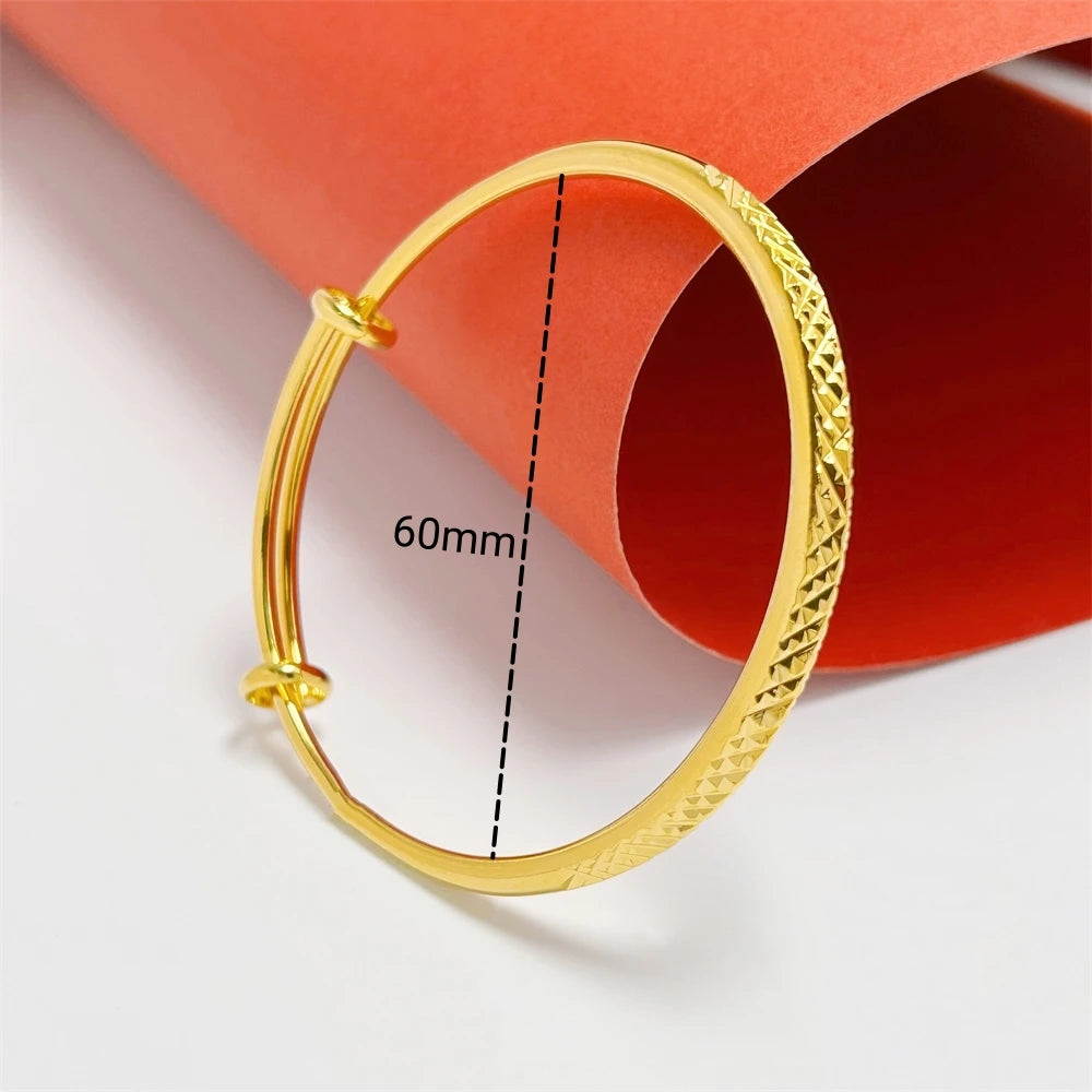Women's Hand Bracelet Stainless Steel Gold Color Cuff Bangles Adjustable Wristband Trendy Jewelry Accessories