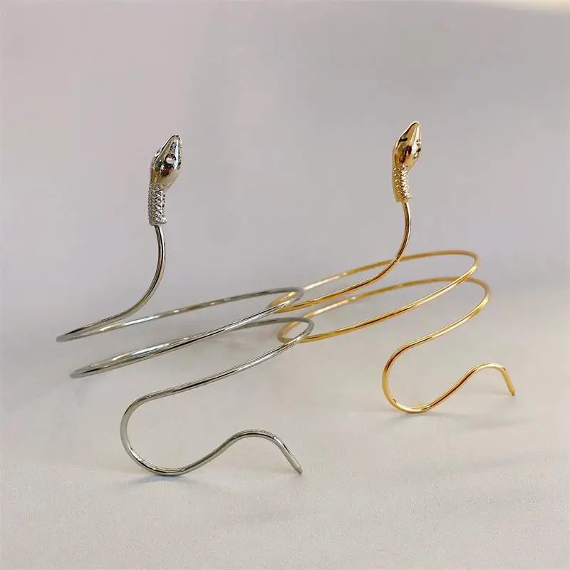 Punk Coiled Snake Spiral Upper Arm Cuff Armlet Armband Bangle Women Jewelry Swirl Snake Arm Cuff Armlet Bracelet