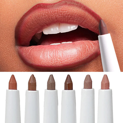 Matte Lip Liner Gold Tube Waterproof Lipstick Pencil Female Easy To Wear Non-stick on Cup Lips Contouring Pen Nude Lip Cosmetics