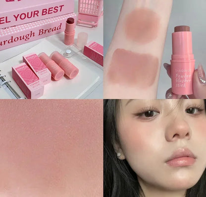 Rouge Blush Stick Waterproof Natural Cheek Blusher Cream Lasting High Color Rendering Brightening Skin Tone Korean Face Cosmetic