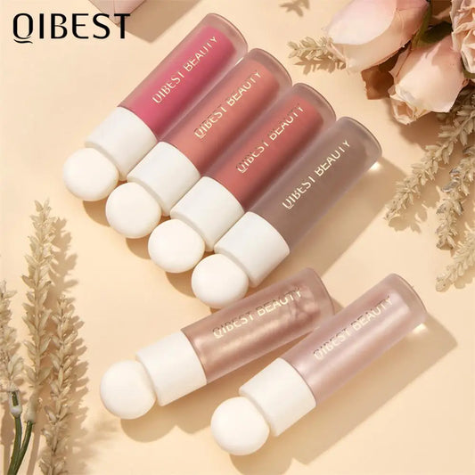 QiBest Multi functional Liquid Makeup Pen Pearlescent Fine Flash Natural Brighten Highlight Matte Face Contouring Stick