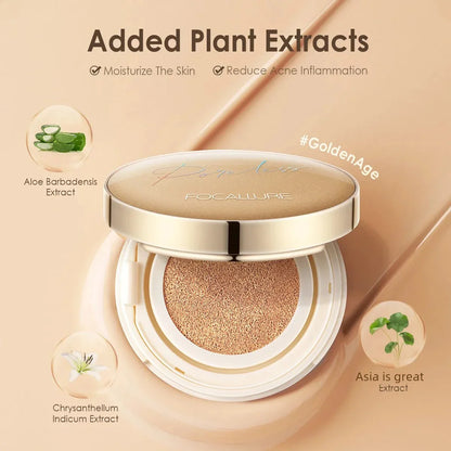 FOCALLURE Waterproof Matte Air Cushion Poreless BB＆CC Cream High Coverage Oil-control Soft Face Makeup Foundation Base Cosmetics