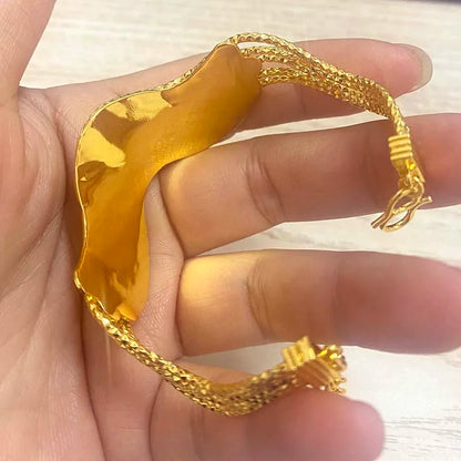 Gold Color Bangle For Women Girl  Occasions Thick Bracelet Bangles for Occasions