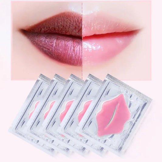 Crystal Collagen Lip Mask Lips Plumper Pink Lip Patches Moisturizing Lips Masks Korean Cosmetics Skin Care for Beauty 20pcs