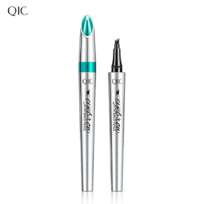 QIC Four-Claw Sketch Eyebrow Pencil Black Brown Gray Liquid Eye Brow Pencil Waterproof Long Lasting 3d Microblading Eyebrow Pen