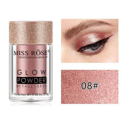 MISS ROSE Holographic Sequins Glitter Shimmer Pigment Eye Shadow Tattoo Lip Nail Body Glitter Festival Party Eye Makeup Powder