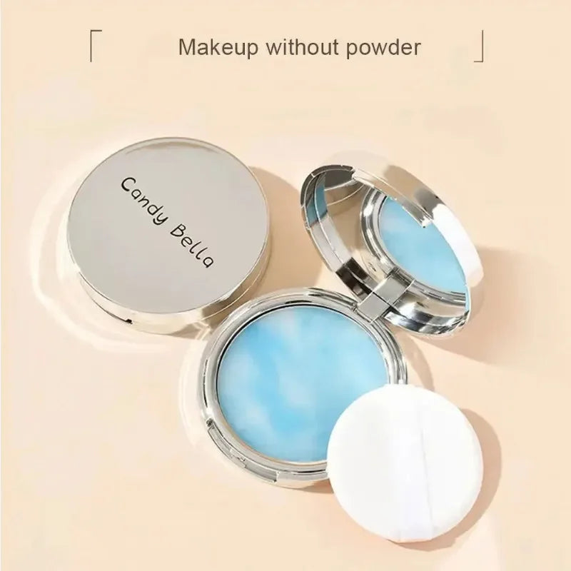 The Blue Sky Oil Control Long-lasting Powder Cake with Powder Puff Makeup Waterproof Wet and Dry Face foundation cosmetics