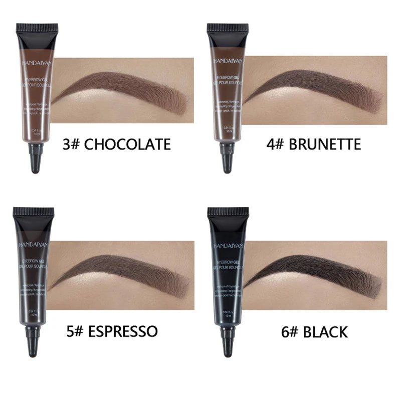 Handaiyan 10ML Long-Lasting Eyebrow Cream Enhancers Waterproof Natural Eye Brow Tinted Liquid Gel Cream Brow Makeup Cosmetics 6 Colors
