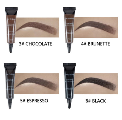 Handaiyan 10ML Long-Lasting Eyebrow Cream Enhancers Waterproof Natural Eye Brow Tinted Liquid Gel Cream Brow Makeup Cosmetics 6 Colors