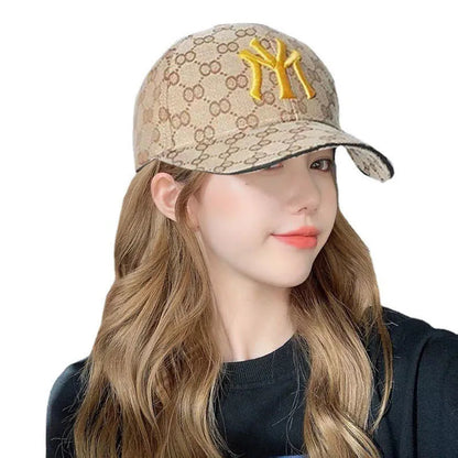 Letter Embroidery Baseball Cap Fashion Men's and Women's Travel Curved Brim Duck Tongue Outdoor Leisure Sunshade Hat Ball Caps