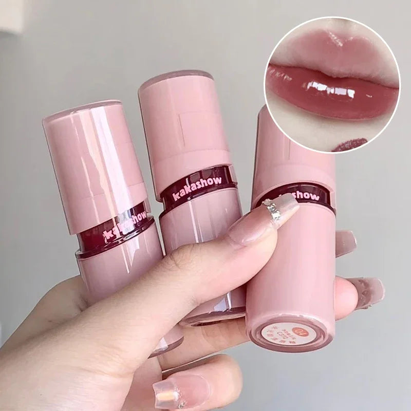 KaKaShow Watery Sweet Lip Gloss Moisturizing Mirror Pout Lipstick Longlasting Non-sticky Clear Gloss Pseudo-plain Female Makeups