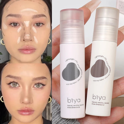 biya Lasting Brighten Face Concealer Contouring Liquid Makeup Natural Matte Contour Stick Cosmetics Grey Brown V-face Shaping Makeup