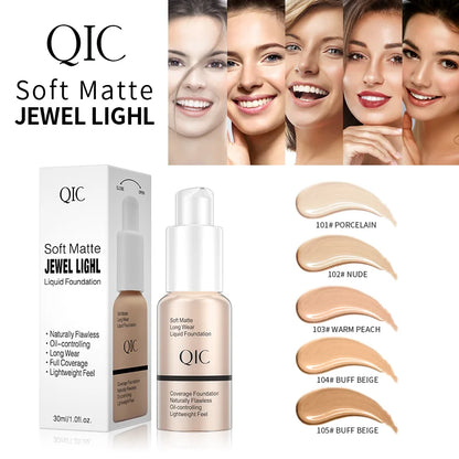 Matte Makeup Foundation Cream Professional Concealing Face Dark Circle Liquid Long-lasting Eye Corrector Cream Primer 30ml