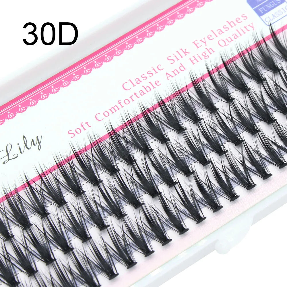 Moon Lily 60 Bundles Luxury Thick Cluster EyeLashes Extension 3D Russian Volume Grafting Fake False 20D 30D Mink Eyelash Bunche Cilias