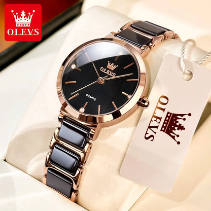 OLEVS Women's Wristwatch Luxury Brand Watch for Women Elegant Bracelet Waterproof Fashion Quartz Ladies Watches Reloj Para Mujer