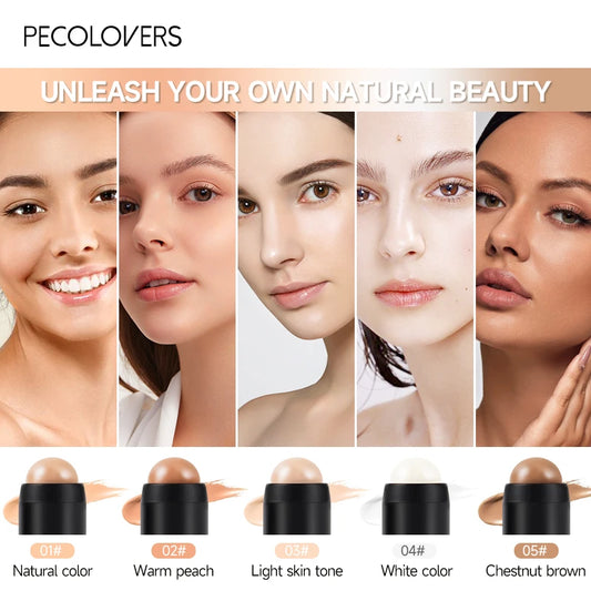 PECOLOVERS Hot Face Foundation Concealer Pen Long Lasting Dark Circles Corrector Contour Concealers Stick Cosmetic Makeup