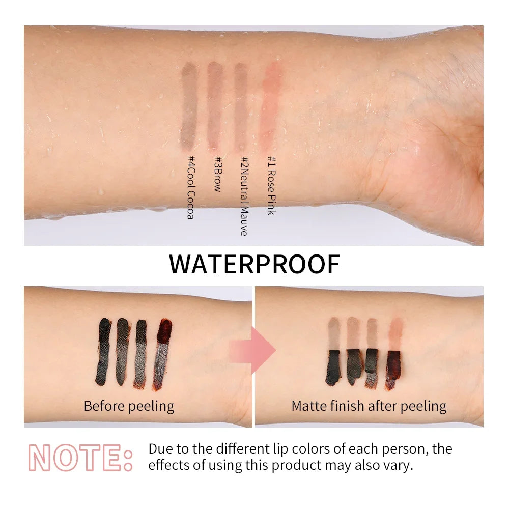 Lip Liner Peel Off Tattoo Lip gloss Colors Waterproof Long Lasting Matte Lip Tint Brown Contour Tear-off Lips Stain Cosmetic