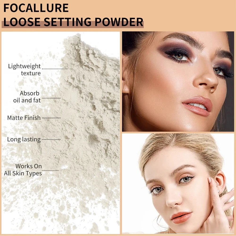 Loose Powder Can Reduce Pores and Fine Lines, With a Long-lasting Matte Effect and Natural Facial Makeup Powder