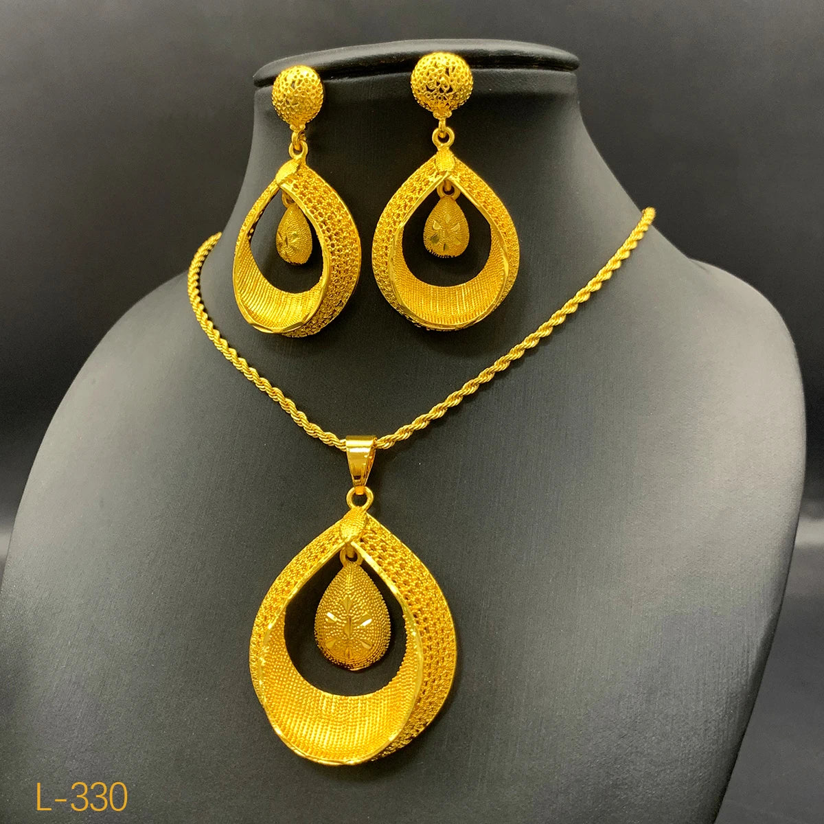Dubai Ball 24k Gold Plated Jewelry Sets for Women Indian Bridal Costume Necklace Earrings Sets Wedding Party Gifts