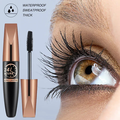 eelhoe 5D Waterproof Mascara Lengthening Eyelashes Women's Make-up Waterproof Mascara Black Silk Fibre Mascara New