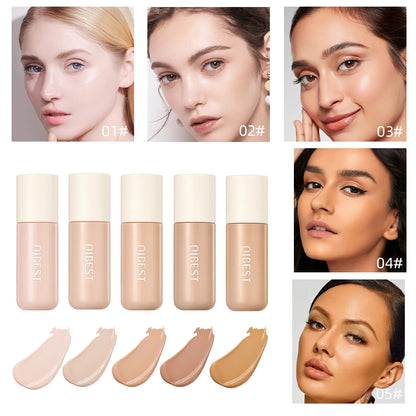QIBEST Liquid Foundation Base High Coverage Waterproof Face Concealer Cream Lasting Oil-Control Professional Makeup For Women