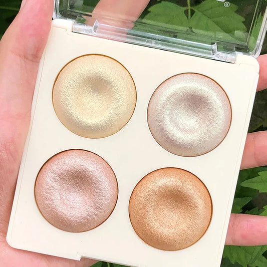 VIVID BAKED Highlighter Makeup Palette Glitter Eyeshadow Palette Gold Bronze Highlighter Face Makeup Shimmer Illuminate Cosmetics