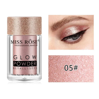 MISS ROSE Holographic Sequins Glitter Shimmer Pigment Eye Shadow Tattoo Lip Nail Body Glitter Festival Party Eye Makeup Powder