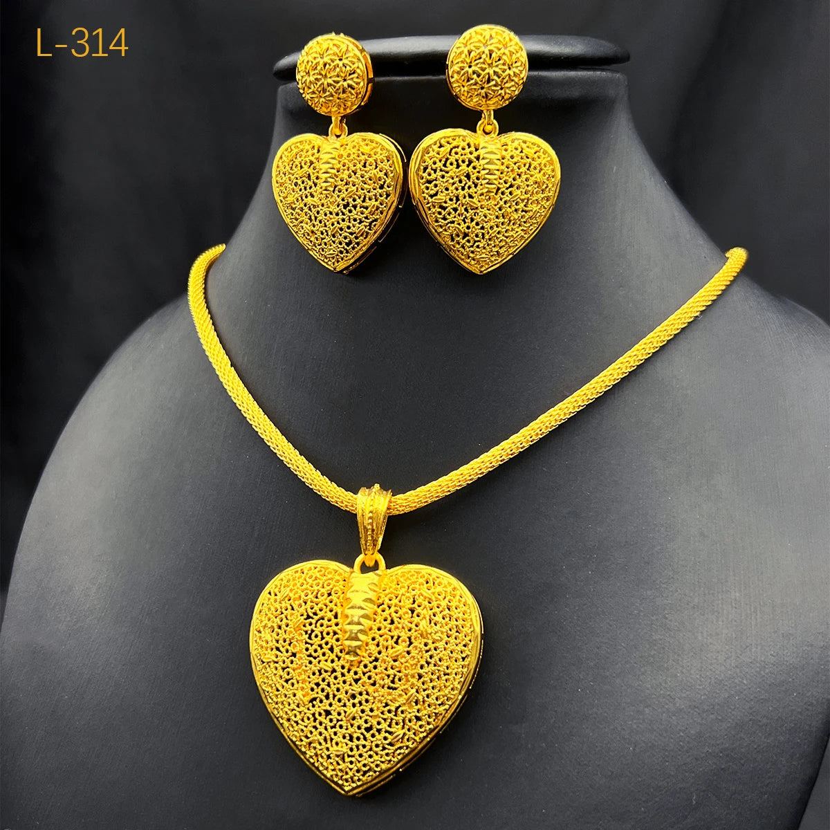 Dubai Ball 24k Gold Plated Jewelry Sets for Women Indian Bridal Costume Necklace Earrings Sets Wedding Party Gifts