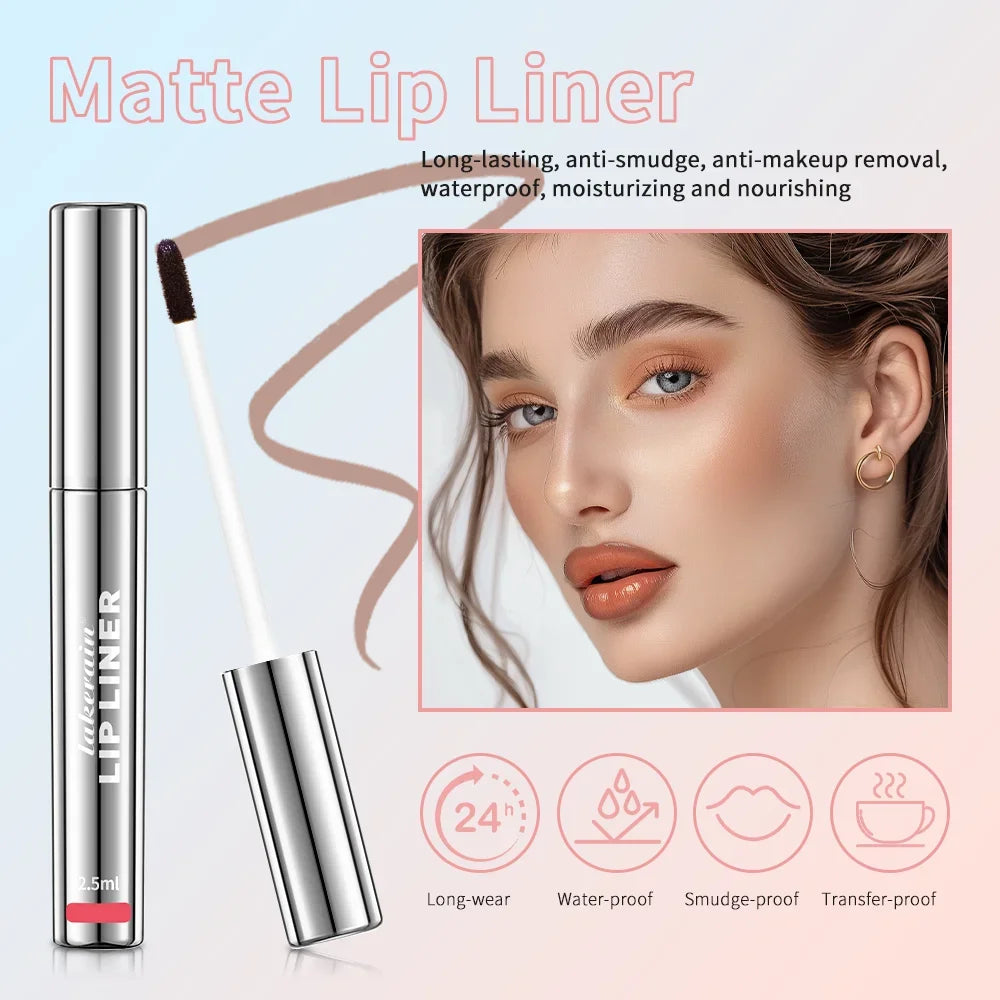 Lip Liner Peel Off Tattoo Lip gloss Colors Waterproof Long Lasting Matte Lip Tint Brown Contour Tear-off Lips Stain Cosmetic