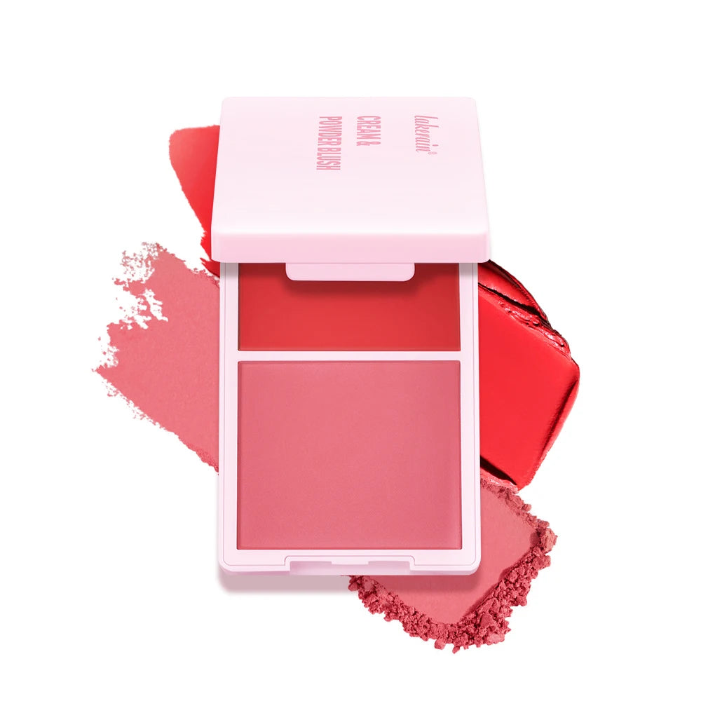 Blush Juvia's Cream Powder Matte Blush Makeup Rose Pan Long-lasting Wearing High Pigment Natural Matte Blush Duo Cosmtics