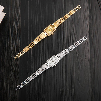 Luxury Watch for Women Thin Metal Bracelet Small Square Dial Dress Lady Quartz Watches for Women