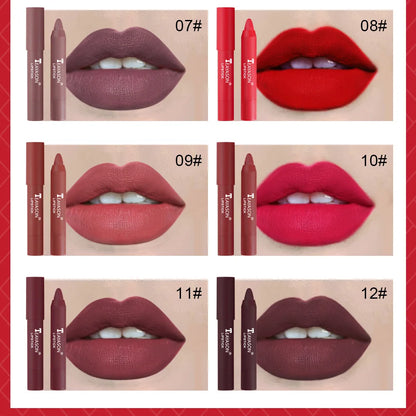 Nude Lip liner Pencil Colors Lip Makeup Lipstick Pen Waterproof Long Lasting Non-stick Cup Matte Nude Brown Lipliner Cosmetics
