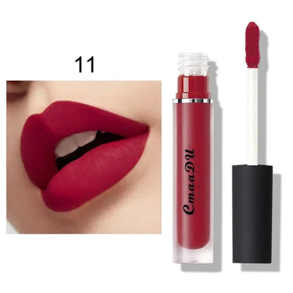 CmaaDU Nude Kiss Velvet Lip Glaze Moisturizing Sexy Lip Tint Lipstick Makeup Waterproof Last 24-Hour Lip Gloss Cosmetic