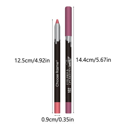 Choose Rasme 12 Color Matte Lip Liner Pencil Case Waterproof Matte Hook Line Lipstick Pen Foam Pen Without Fading Lip Line