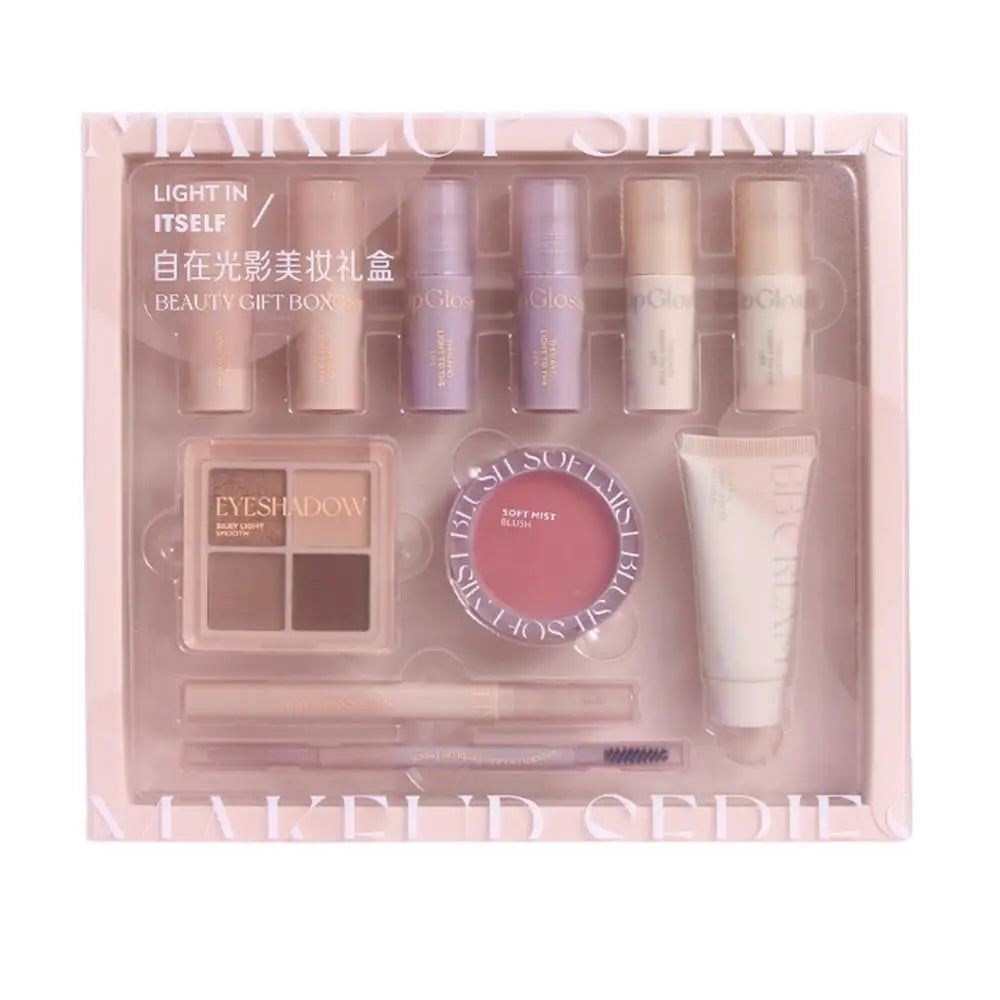 Face Makeup Kit Multipurpose Women's Makeup Set Start Up Makeup Kit Lip Gloss, Eyeshadow, Blush, BB Cream, Eyeliner, Eyebrow Pen