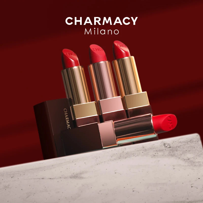 CHARMACY Luxury Velvet Moisturize Lipstick Long-lasting Easy to Wear High Quality Lip Stick Makeup Cosmetic for Women