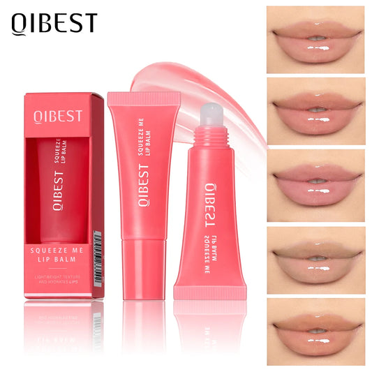 QIBEST Fruit Lip Balm Long Lasting Jelly Gel Moisturizing Nourish Lip Gloss Makeup For Women Lip Care Lip Mask Korean Cosmetics