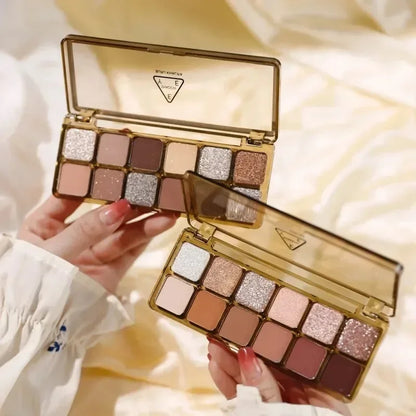 Super Flash Cement Eye shadow Palette Matte Pearl Glitter Eye shadow Cold Tea Brown Eye shadow Korean Beauty Cosmetics