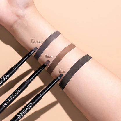 FOCALLURE 3 Colors Eyebrow Pencil Precise Brow Eyeliner Long Lasting Waterproof Blonde Brown Eye Brow Makeup Cosmetics