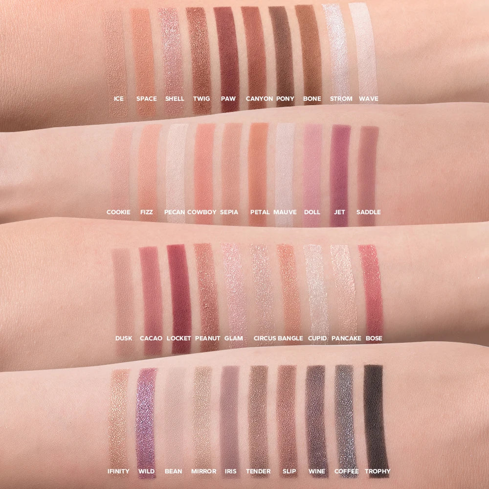40 Color Eyeshadow Palette, Earth Color Smokey Punk Eyeshadow Powder, Matte & Shimmer & Pearly High Pigmented Eye Cosmetics