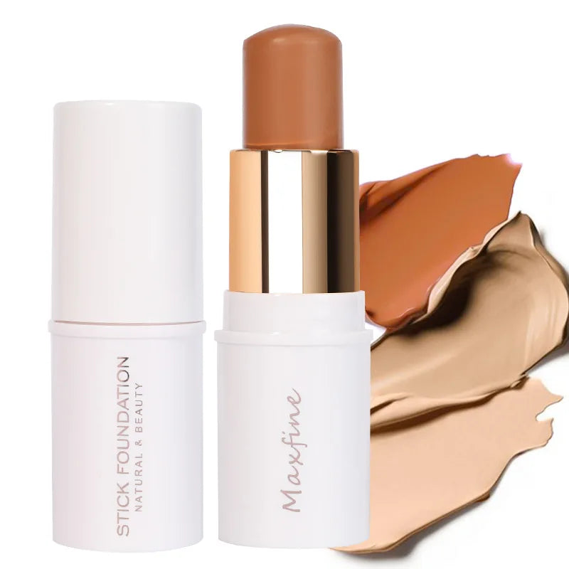 Maxfine Foundation Stick Natural Lasting Waterproof Fashion Multi-functional Concealer Foundation Make-up for All Skin Types