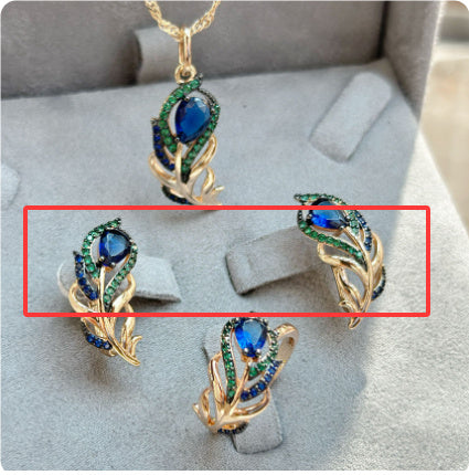 Ornaments Suit Rose Gold Micro Inlaid Zircon Jewelry