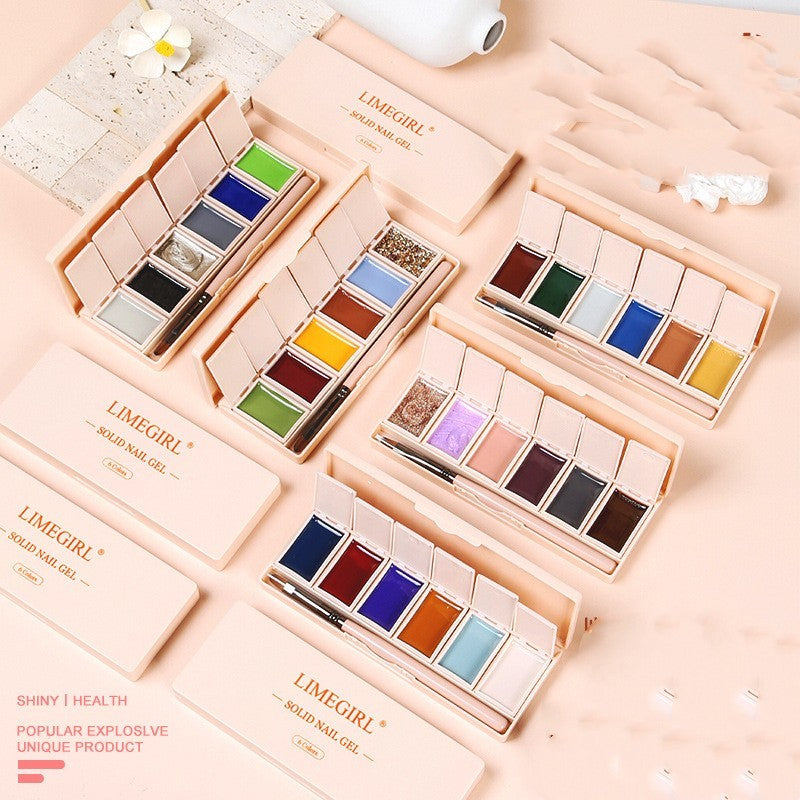 Cream Nail Polish Eye Shadow Bag